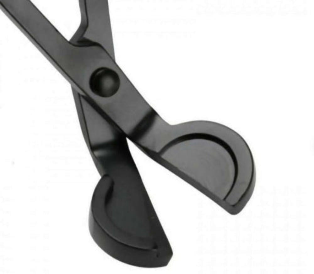 Handmade black wick trimmer designed for candles and reed diffusers, ensuring cleaner burns and enhanced scents.