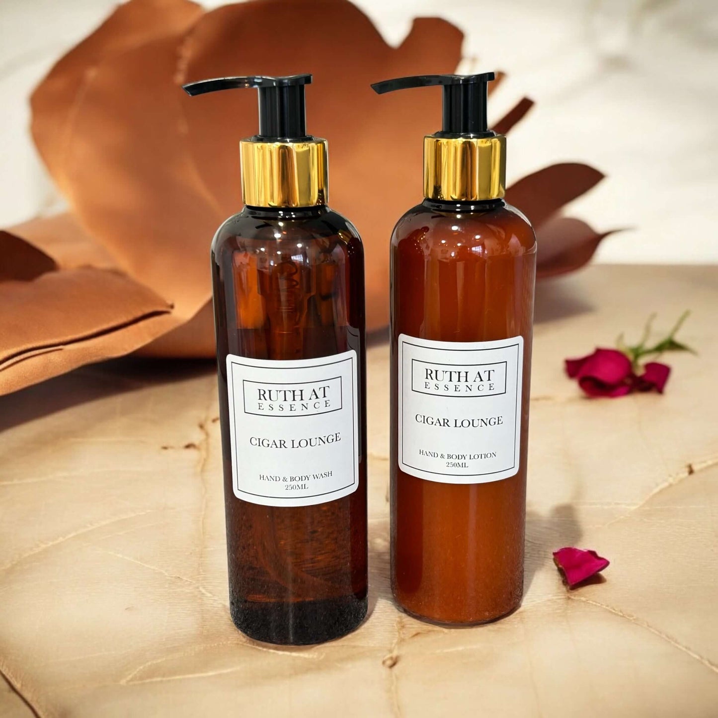 Cigar Lounge hand and body lotion, vegan friendly, with a smooth, smoky fragrance, 250ml.