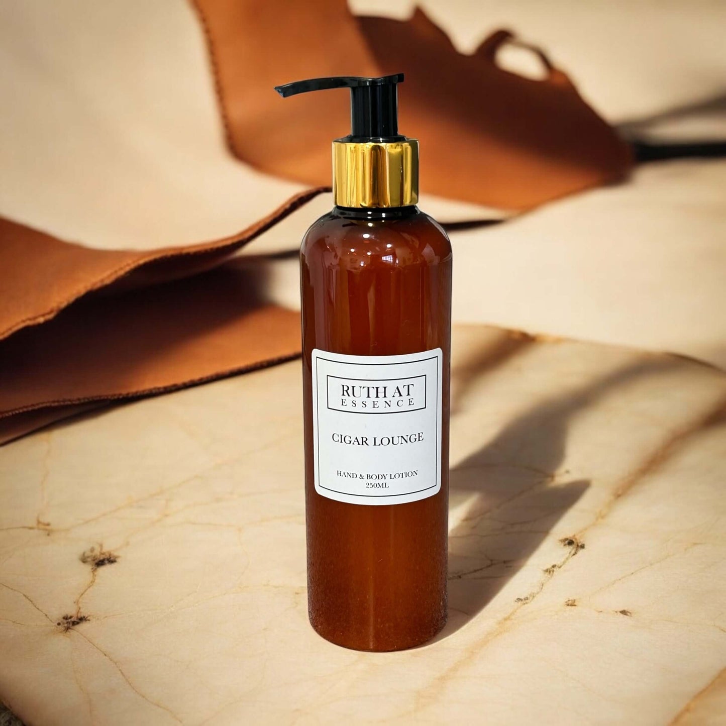 Cigar Lounge hand & body lotion 250ml, vegan friendly.