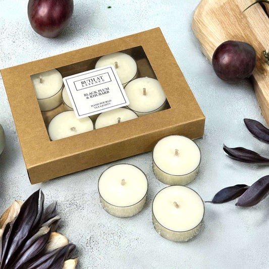 Black Plum & Rhubarb Tea Lights Box