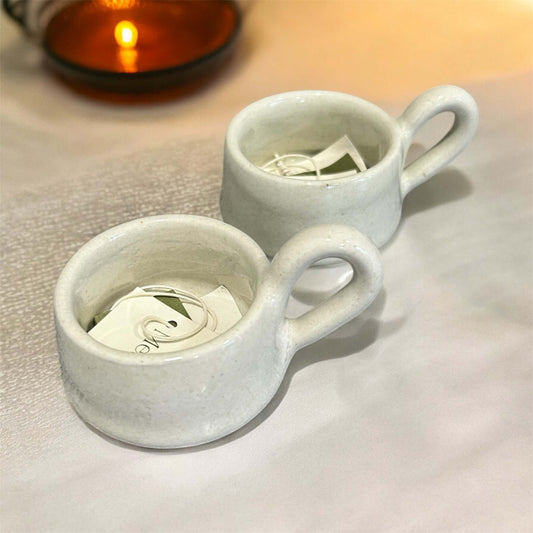 Stoneware Milk Tea-Light Holder